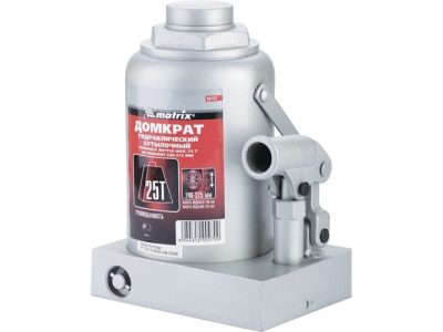 Домкрат гидравлический бутылочный, 25 т, h подъема 240–375 мм// MATRIX MASTER