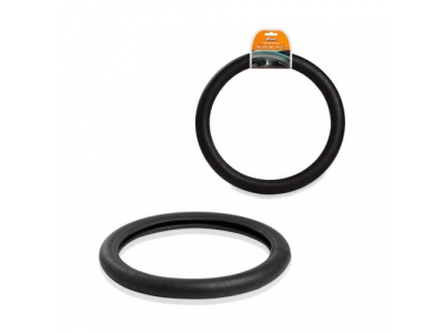 Оплетка на руль, перфорированная кожа, черная, 37-39 см/М