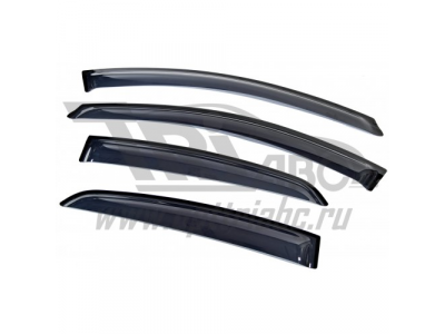 Дефлекторы боковых окон Lada Vesta (2015-) (4шт.) (темн)