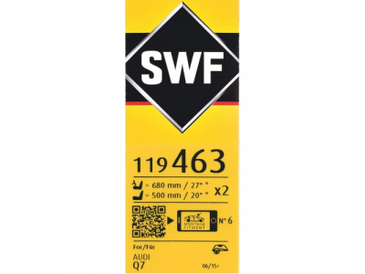 Щетки стеклоочистителя SWF VISIOFLEX,передняя,2 шт., 4M1998002, 680mm/27", бескаркасная