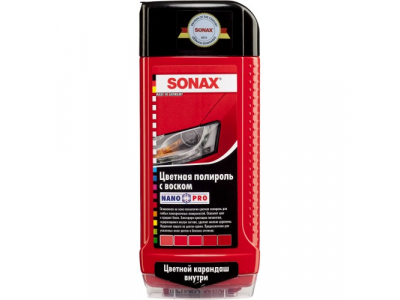Цветной полироль с воском + карандаш (красный) NanoPro, 500 мл