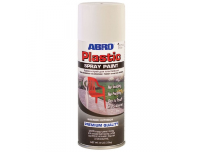 Краска-спрей для пластика (белый глянцевый), 227 г