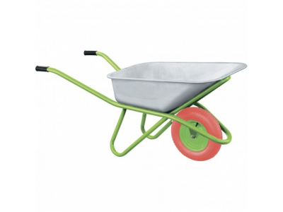 Тачка садово-строительная с PU колесом, грузоподъемность 180 кг, объем 90 л Сибртех