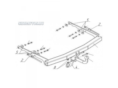 Фаркоп на Ford Mondeo седан/универсал 2007г.-по н.в.