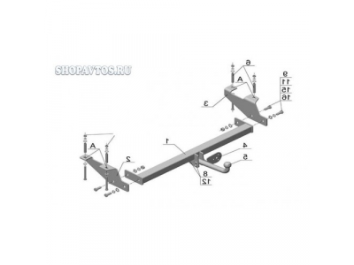 Фаркоп на Great Wall Wingle 3 пикап 2007-2011гг.