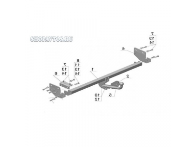 Фаркоп на Kia Soul универсал 2009-2014гг.