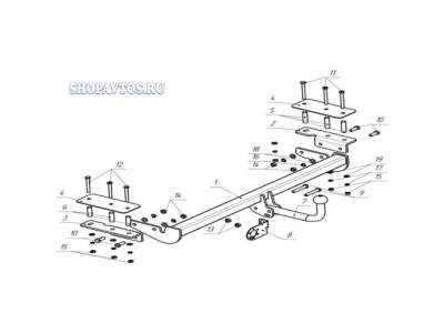 Фаркоп на Opel Astra H седан 2004-2009гг.