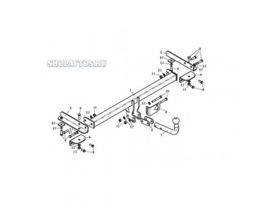 Фаркоп на Chevrolet Aveo седан 2012г.-по н.в.