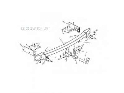Фаркоп на Kia Sorento SUV 2006-2009гг.