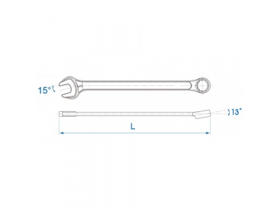 Ключ комбинированный 10 мм, удлиненный, KING TONY