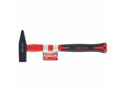 Молоток слесарный''optimal'',400 г,фибергласовая обрезиненная рукоятка,квадратный боек//MATRIX