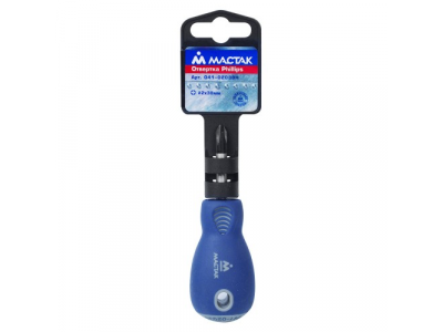 Отвёртка крестовая Phillips 2х38 мм, держатель, МАСТАК