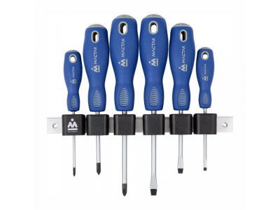 Набор отвёрток с держателем, 6 предметов, МАСТАК