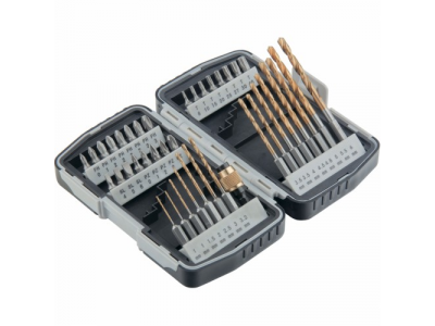 Набор бит и свёрл,магнитный адаптер,CrV, в пласт. боксе,40шт.//MATRIX