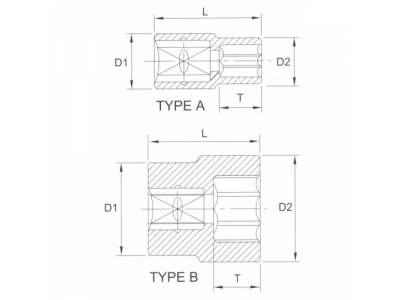 Головка торцевая 6гр. 1/2" 13мм