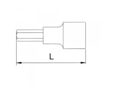 Головка торцевая с шестигранной вставкой 1/2" 5/8" L=55мм