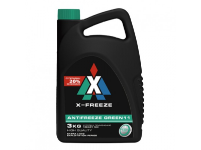 Профессиональный антифриз X-Freeze Green 3кг