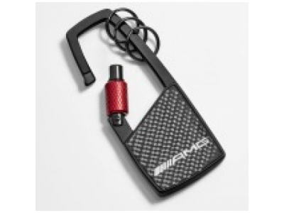 Брелок Mercedes-Benz Key Ring, AMG, Snap Hook, Black / Red