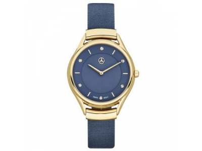 Женские наручные часы Mercedes-Benz Women’s Watch, Fashion Gold, Yellow gold-coloured / Blue