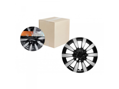 Колпаки колесные 13 дюймов Торнадо Т, серебристый-черный, карбон AIRLINE