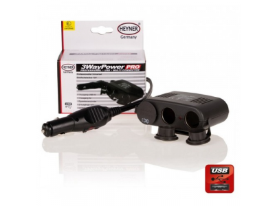 Розетка прикуривателя с 3-мя выходами на 12 В с USB