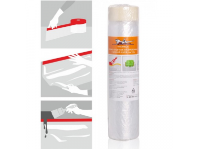 Пленка защитная (маскировочная) с клейкой лентой 1,4мх15м