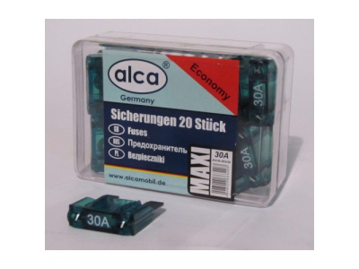 Предохранитель флажковый макси 30A в пластиковой коробке (20 шт)